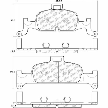 Centric Parts Centric 104.18970 Centric Posi-Quiet Semi-Metallic Disc Brake Pad Sets 104.18970